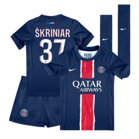 Paris Saint-Germain Milan Skriniar #37 Hjemme skjorte til barn 2024-25 Kortermet (+ korte bukser)